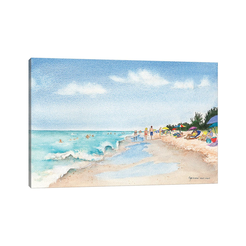 Florida Beach Day par - Peinture, H 8 po x l 12 po x P 0,75 po