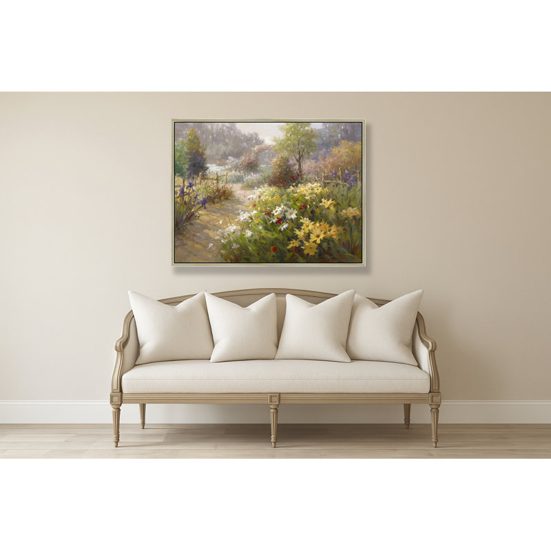 Golden Hour Garden Path Print, 32" H x 42" W, Brown