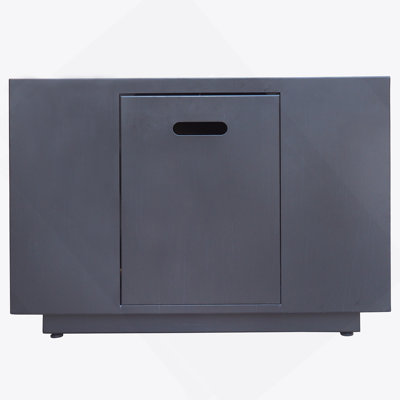 Foyer d'extérieur au propane extérieur H 24 po x l 33 po au propane - 50 000 BTU, réservoir dans le côté, gris foncé