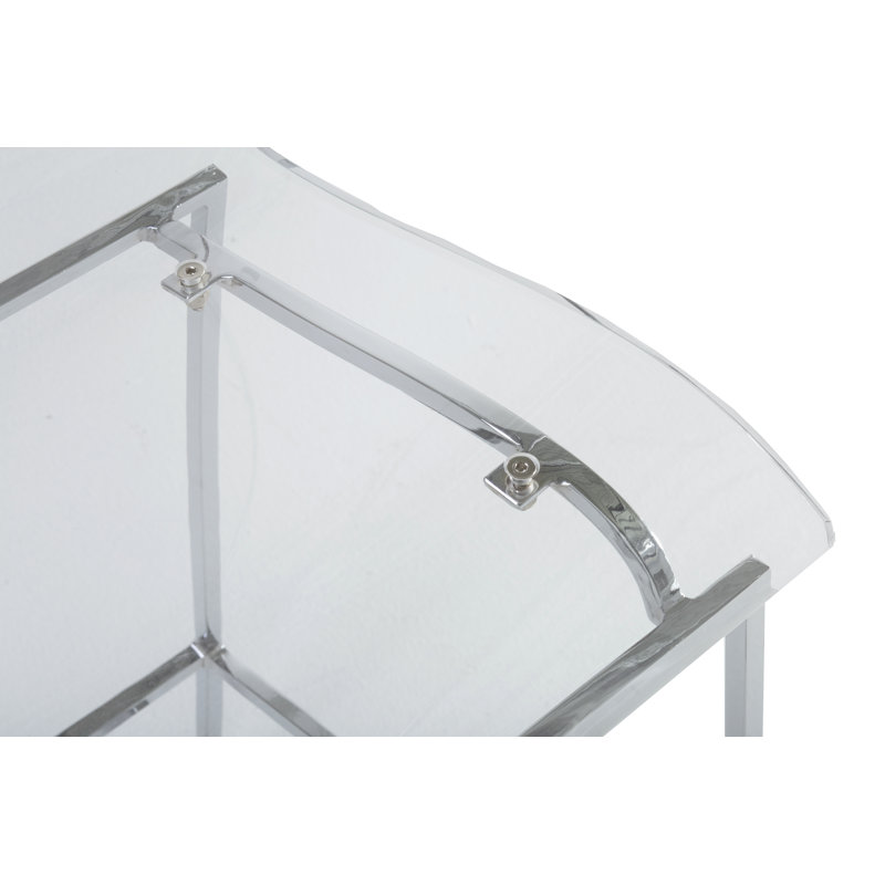 Gabby King 24.75" Chrome Acrylic Modern Counter Stool