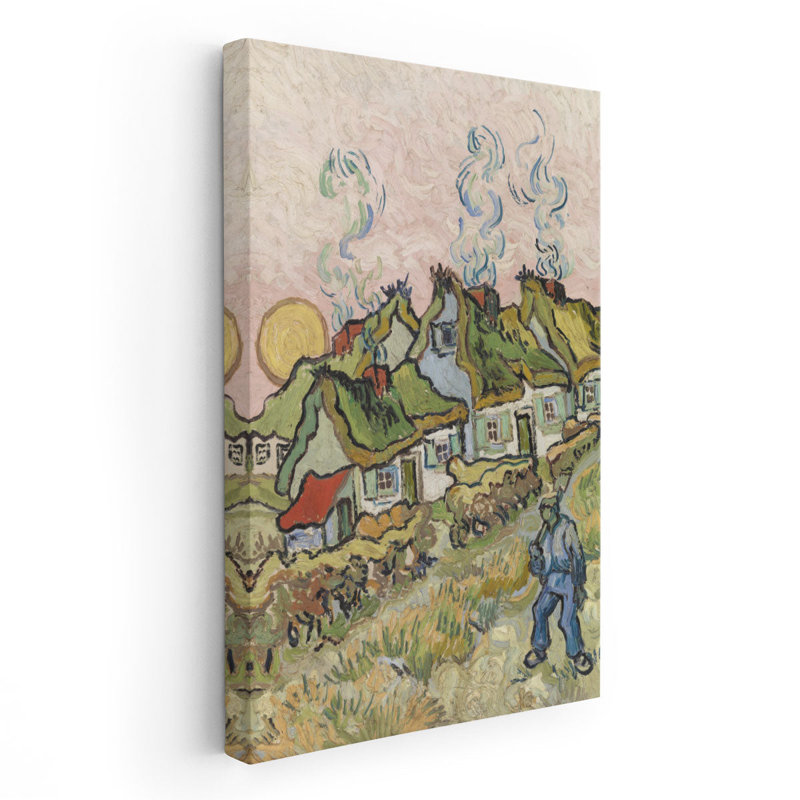 Maisons et personnages, 1890, reproduction d'art sur toile, H 60 po x l 40 po