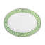 Green Scallop Oval Platter