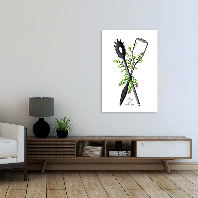 Cooking Is Love Made Edible Whimsical Abstract Contemporary Landscape Nature Wall Art Print, 121.92cm H x 81.28cm W
