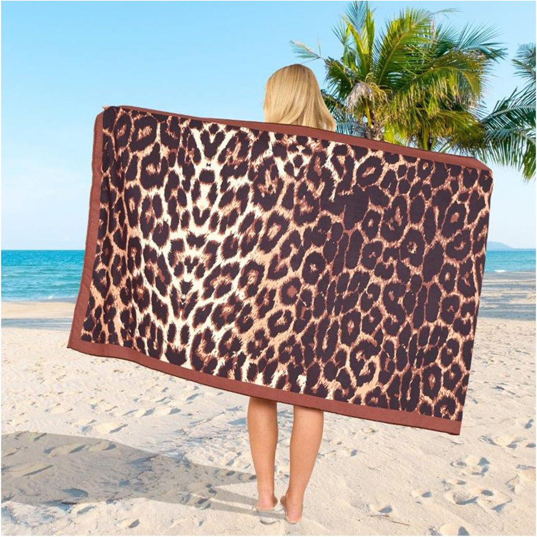 Sand-Free Microfibre Printed Beach Towel, Quick Dry & Lightweight – Large 180cm x 100cm, Perfect for Travel, Pool & Gym