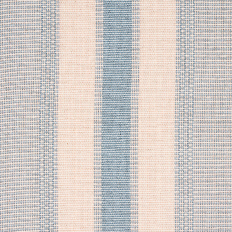 Schumacher x A Rum Fellow Ipala Hand Woven Stripe Fabric, Sky