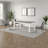 Dola Dining Table, Rustic White, Gray Wood, Rectangular 72 Inch Top