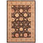 Tapis noir en laine noué à la main à motif floral 5 pi 11 po x 8 pi 10 po Baccio