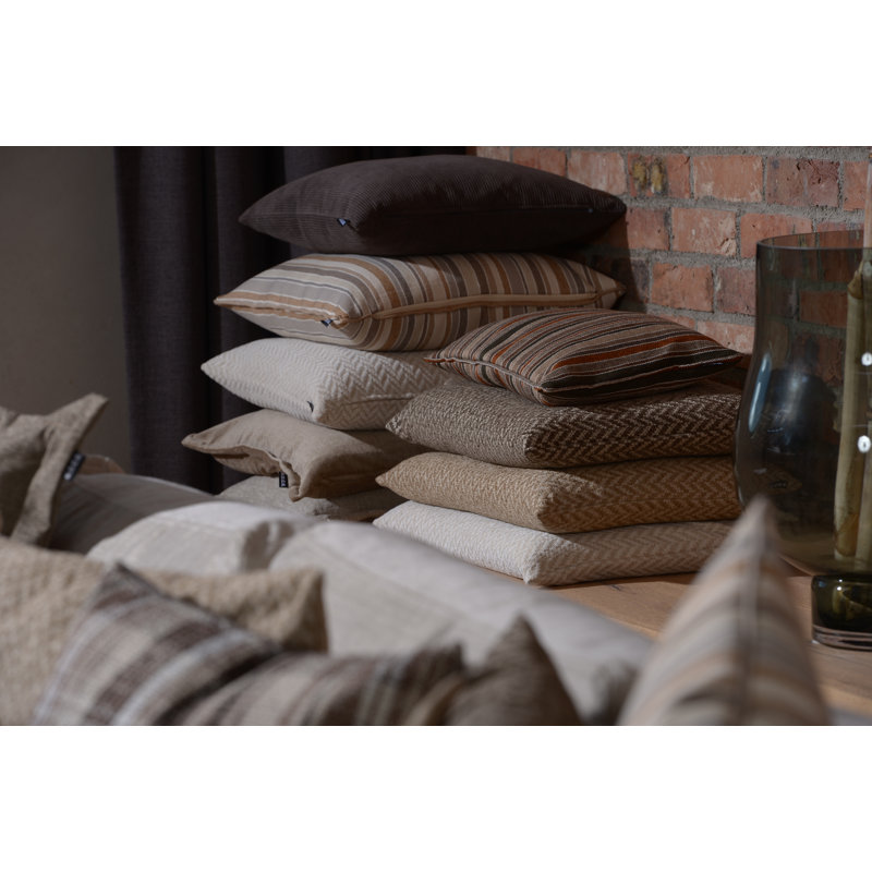 Zircono Chevron Square Cushion, Taupe