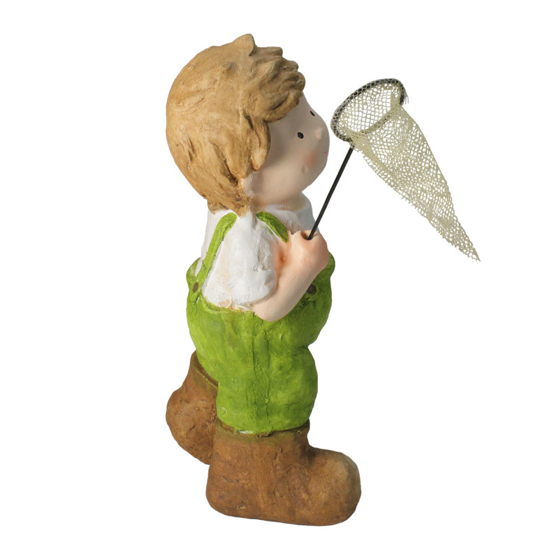 Figurine de jardin 18,5 "verte et blanche