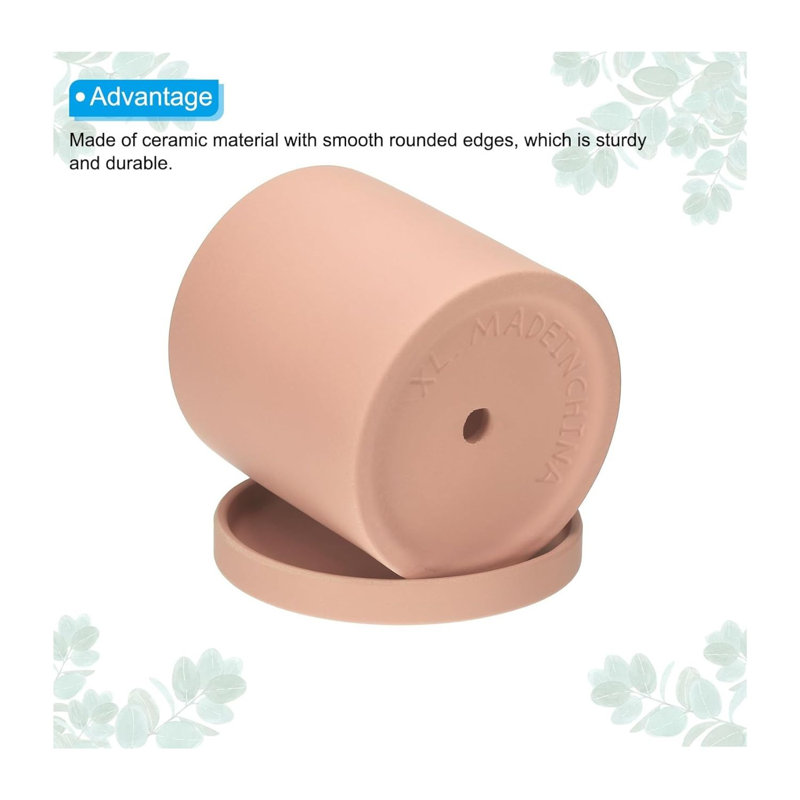 Pot de fleurs en céramique rose