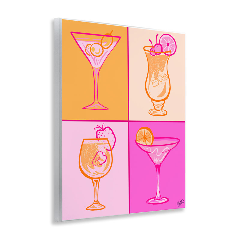 Art mural rose et orange par Elizabeth Medley