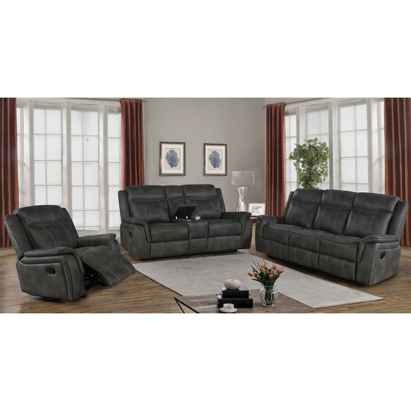 Causeuse Aerne, Microfibre gris foncé