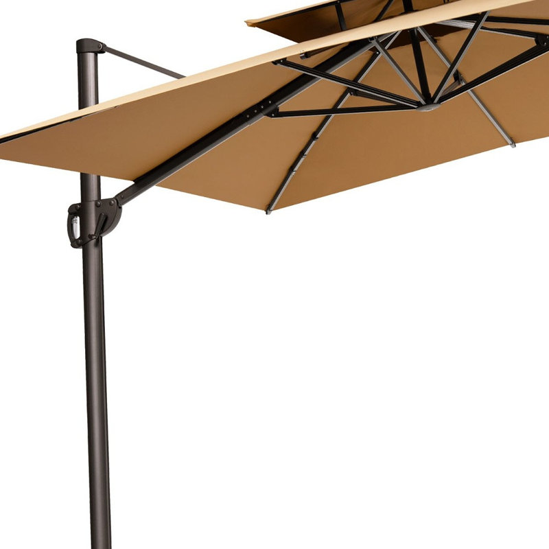 Parasol carré Haru, Brun clair, H 14,57 po x l 108 po x P 132 po