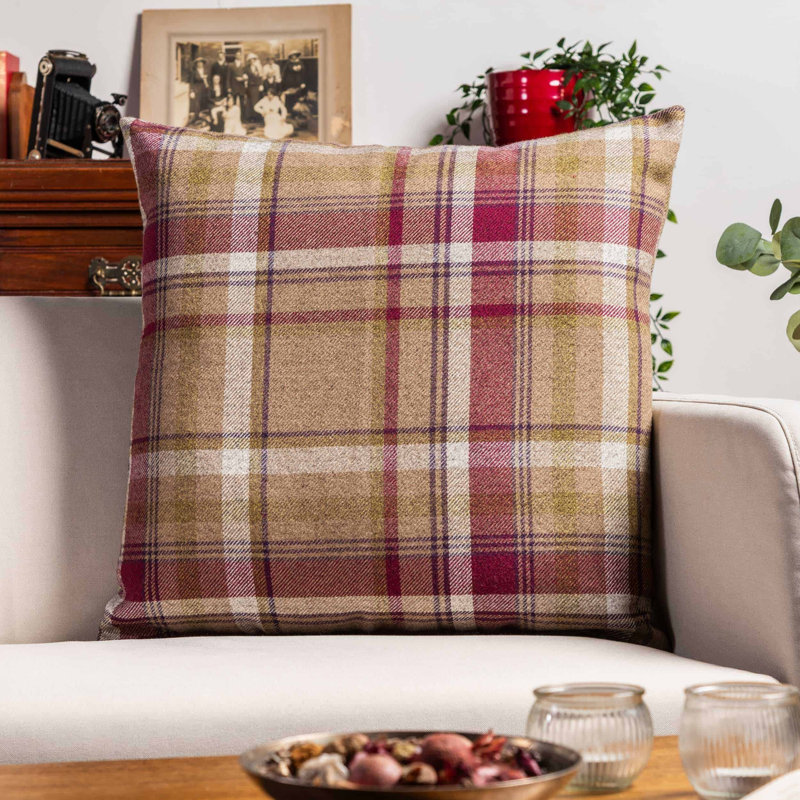 Plaid Cushion, Synthetic filled, 58x58cm