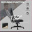 Fauteuil de massage à haut dossier avec vibration à 6 points HOMcom Chauffage lombaire | Inclinaison 120 ° | Cuir PU noir