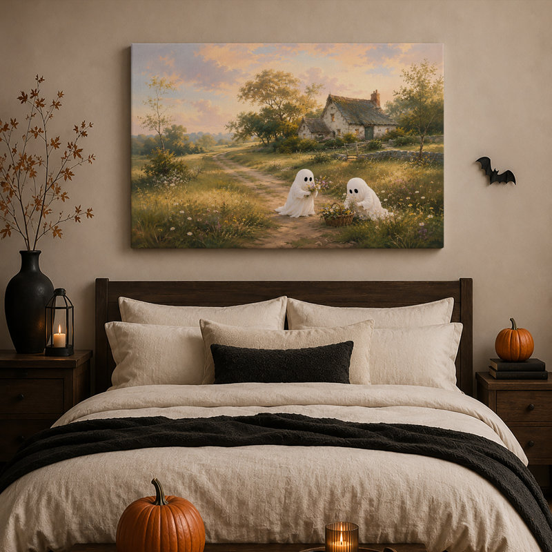 Art mural sur toile Halloween, H 20 po x l 30 po
