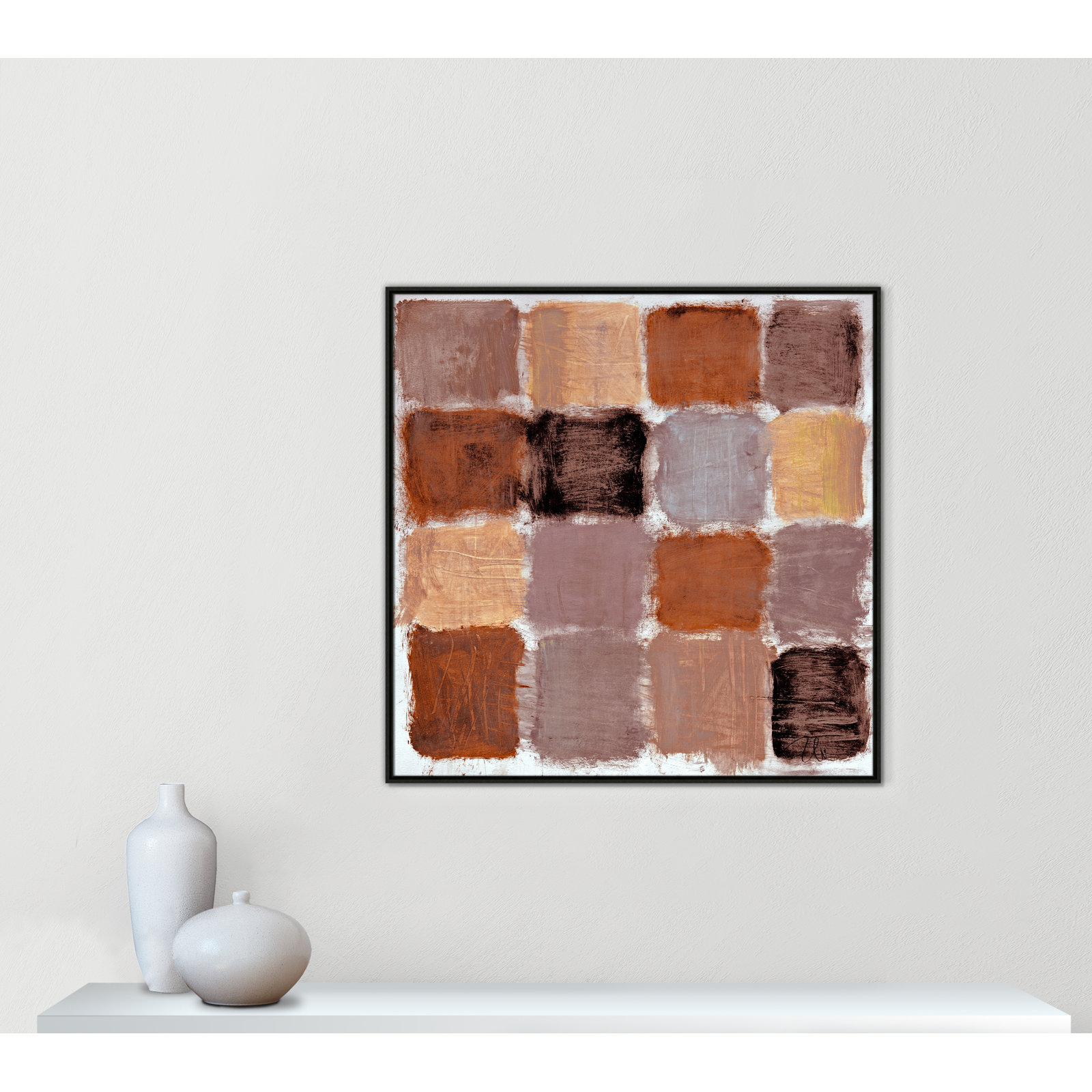 Coppola "Powder Room Spice Reflections" Print, 41.5" H x 41.5" W, Espresso