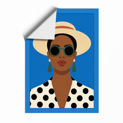 Woman In Summer Shades Modern - Print