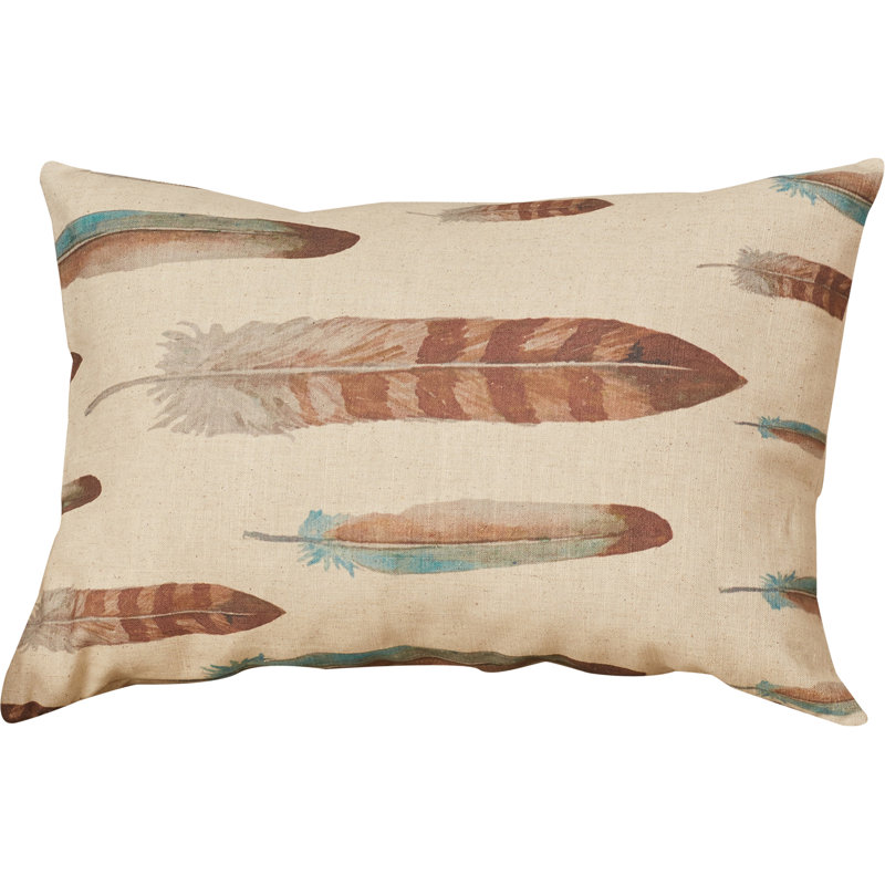 Feather Linen Reversible Throw Pillow