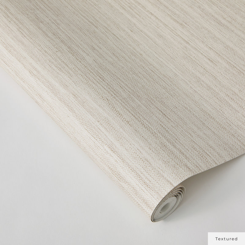 Barayon 33' L x 20.5" W Textured Peel and Stick Wallpaper Roll, Ecru