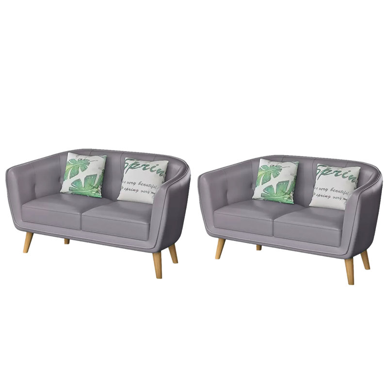 Banc rembourré en similicuir Casual, Mauve