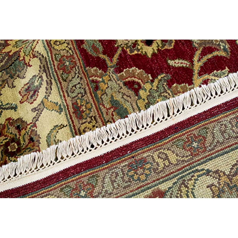 Tapis rouge et or de haute qualité noué à la main