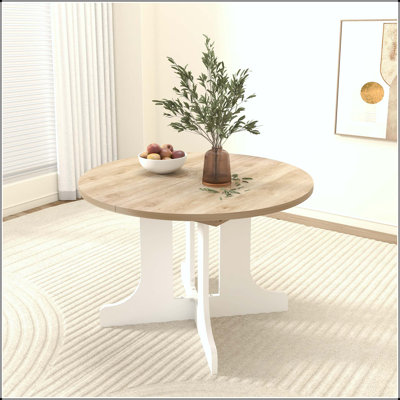 Oval Extendable Dining Table with X-Shaped Base