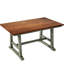 Ensemble de table de salle à manger en bois 6 pièces avec long banc et 4 chaises de style campagnard