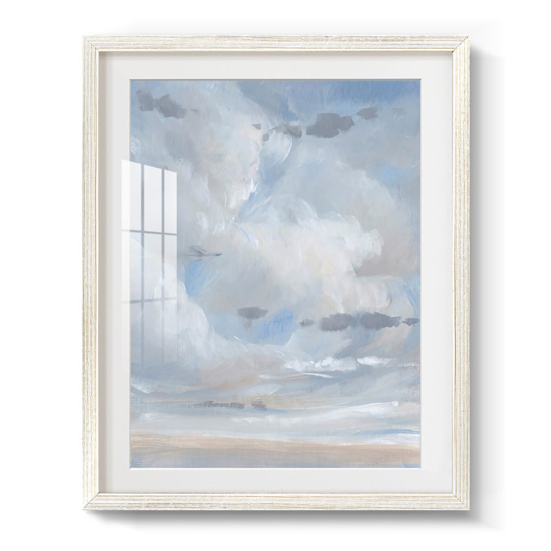 Bleu ciel II - impression encadrée, H 28,5 po x l 20,5 po, Blanc