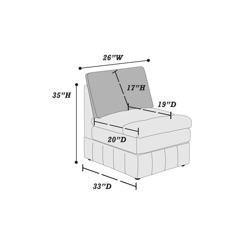 Contemporary Modular Sectiona Set Furniture Corner Sectional, Grey Fabric