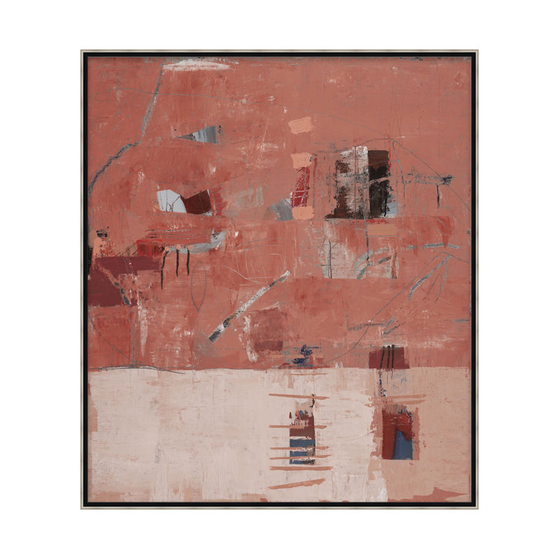 «Neo Terracotta 1» par Studio L57 Affinity - reproduction de cadre flottant sur toile, H 43,25 po x l 37,25 po