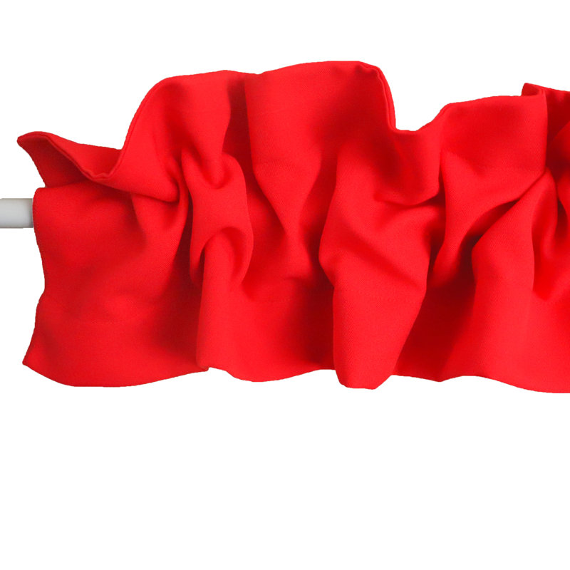 Window Valance, 72" W x 7" L, Red
