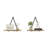 Clydean Floating Reversible Triangle Wall Shelves-1599410534