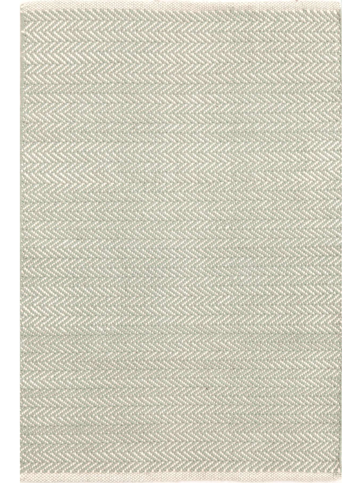 Herringbone Cotton Slate Gray Rug, Ocean, Rectangle 8'6" x 11'6"