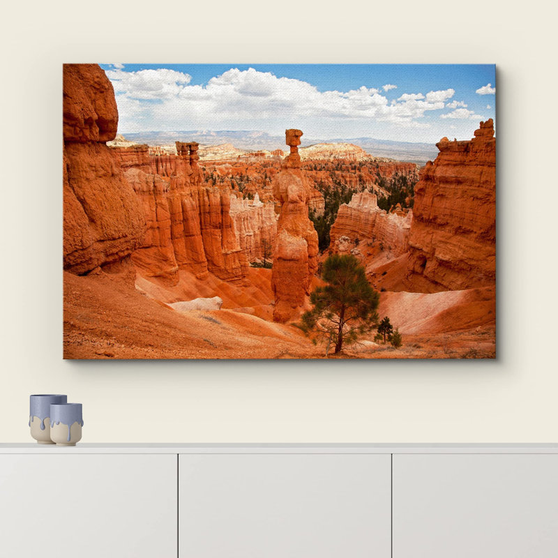 Thors Hammer in Bryce Canyon, Utah, cactus, photographie de paysage, Toile tendue, H 12 po x l 18 po