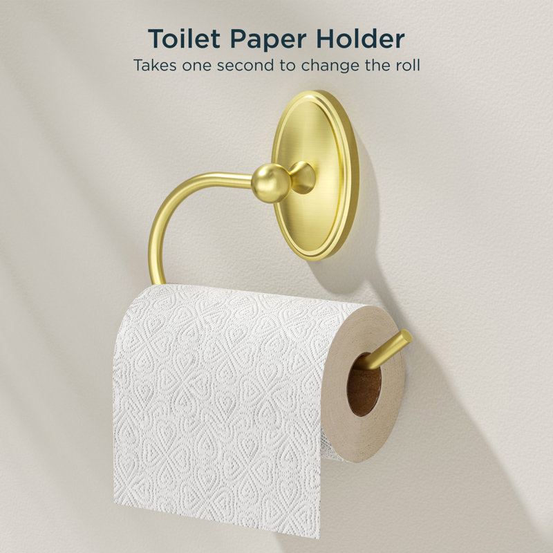 190106 3 - Piece Bathroom Hardware Set, Brushed Gold