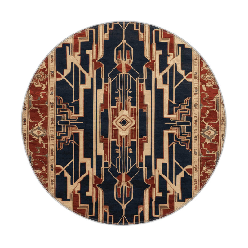Tapis intérieur et extérieur ArtDeco, Rond 5 pi