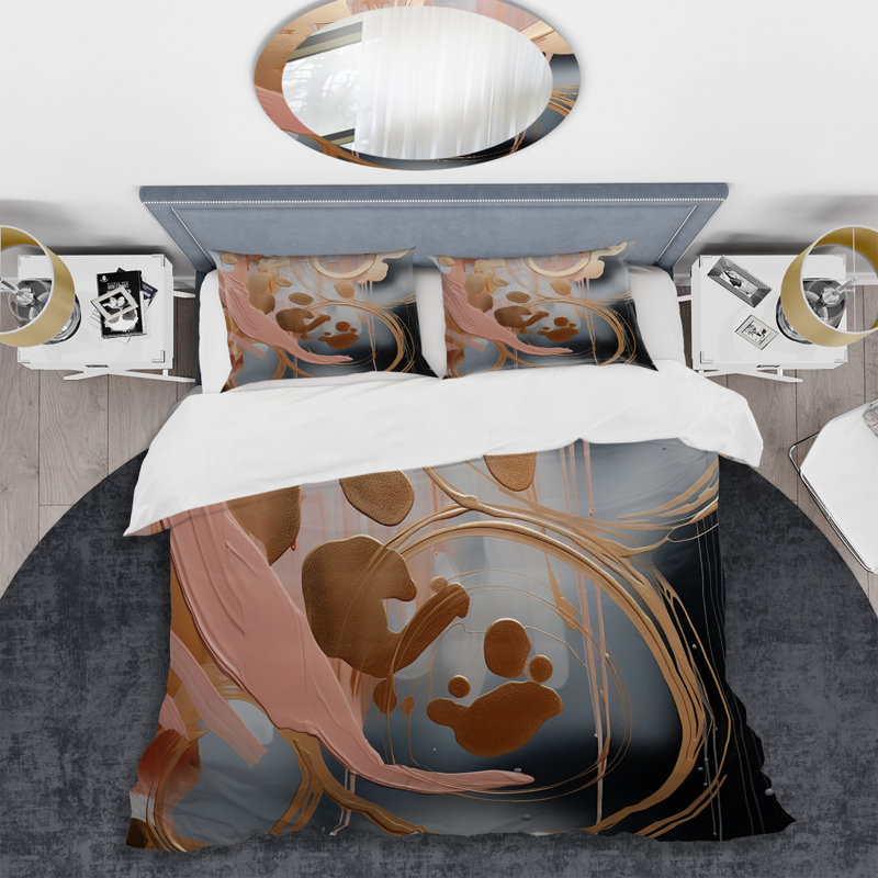 Ensemble de housse de couette Abstract Abstract, Housse de couette pour très grand lit et 2 très