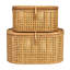 Modern Decorative Oval Woven Rattan Storage Boxes-2002975859