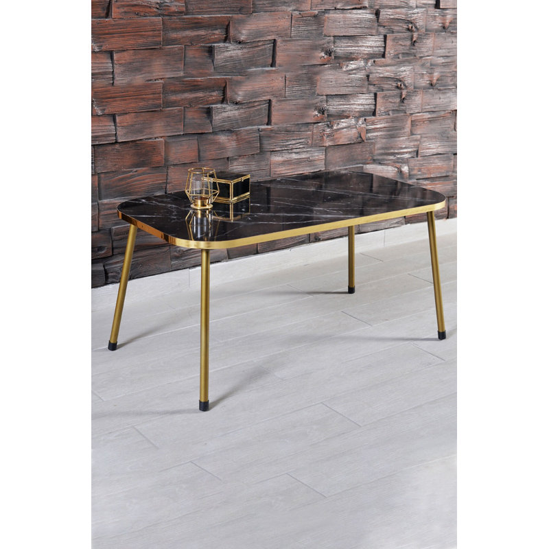 Paulding 35cm Console Table, Black Marble