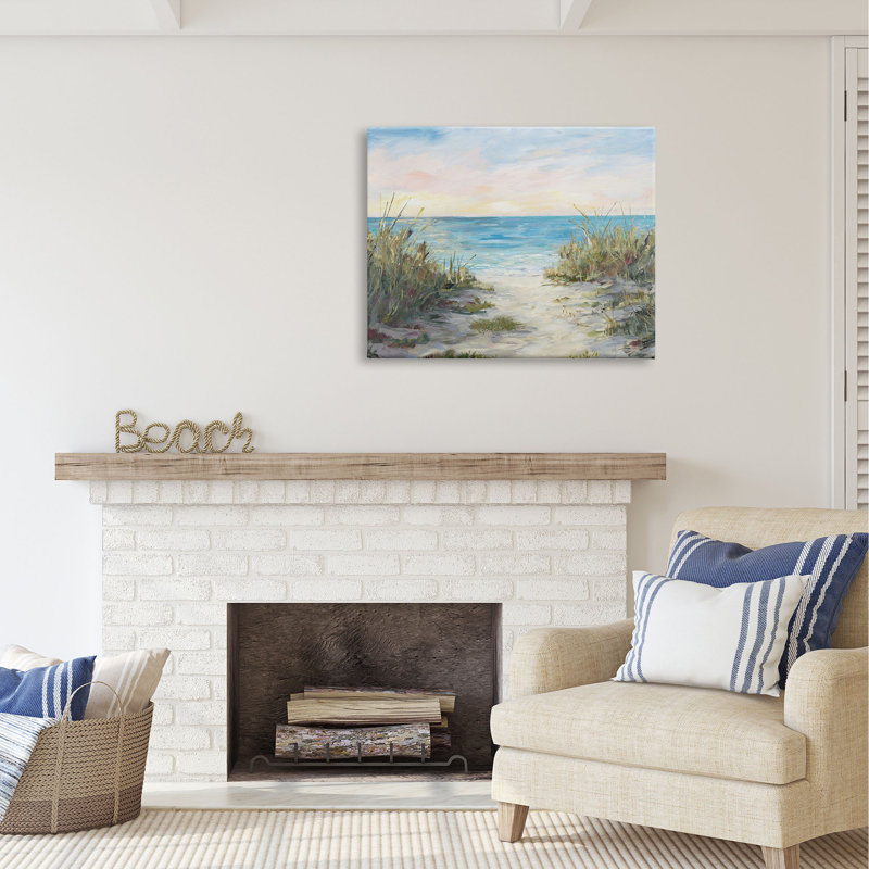 «Highland Dunes Sea Grass Ocean Path», art giclée par Julie Derice, H 30 po x l 40 po x P 1,5 po