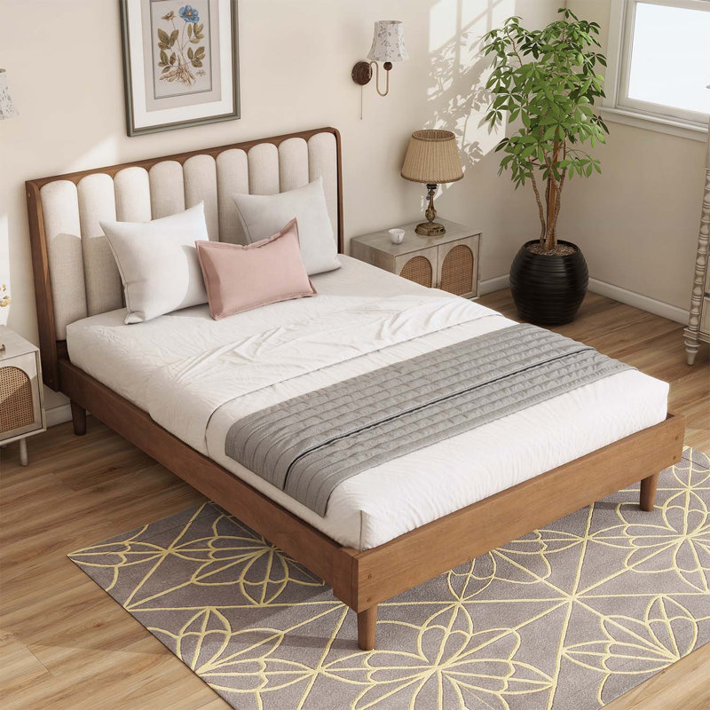 Tête de lit tapissier en bois, Grand