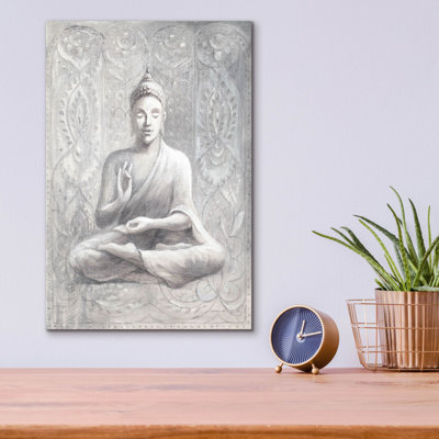 'Peace Of The Buddha Silver'  by Danhui Nai Acrylic Glass Wall Art