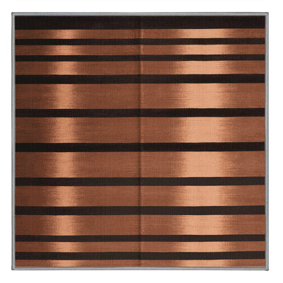 Machine Washable Horizontal Stripes Brown Area Rug