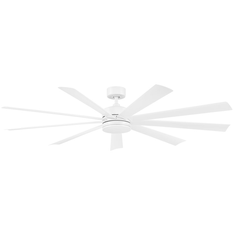 Ventilateur de plafond intelligent d'intérieur / extérieur à 9 pales Wynd XL avec télécommande et ensemble d'éclairage à DEL inclus, fonctionne avec Alexa et une application pour Android