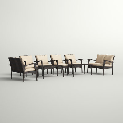Chavers 8 - Person Patio Conversation Set with Cushions