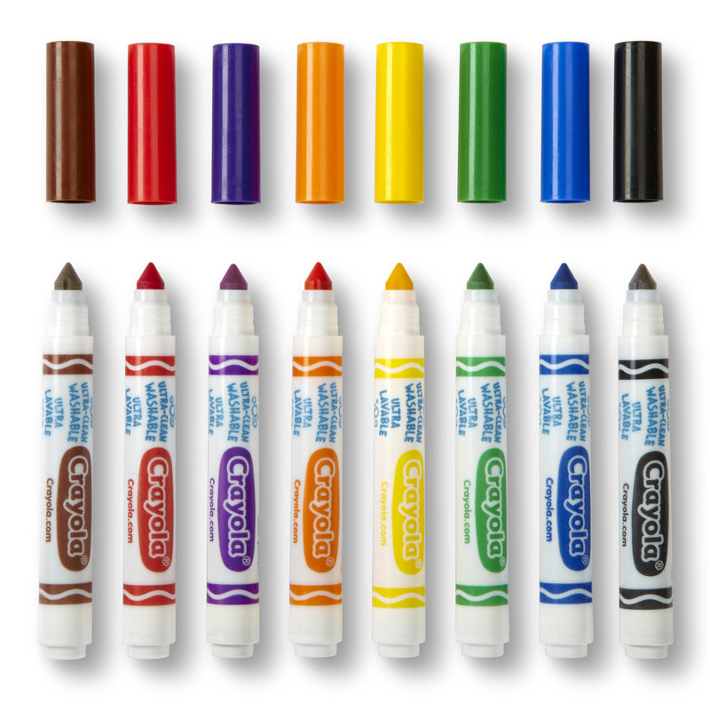 Marqueurs de coloration lavables 8 couleurs