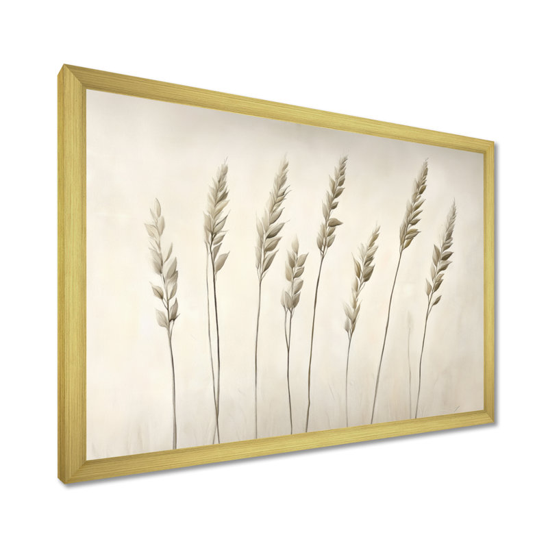 Art mural de salon Meadow Whispers, 16" H x 32" W, Encadrement doré