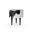 Tabouret à trois piédestaux NOIR ET BLANC-309773271