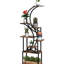 Support à plantes à 8 niveaux avec design en forme de S, combinaison d'acier, convient aux coins, polyvalent pour les articles de décoration-130150139